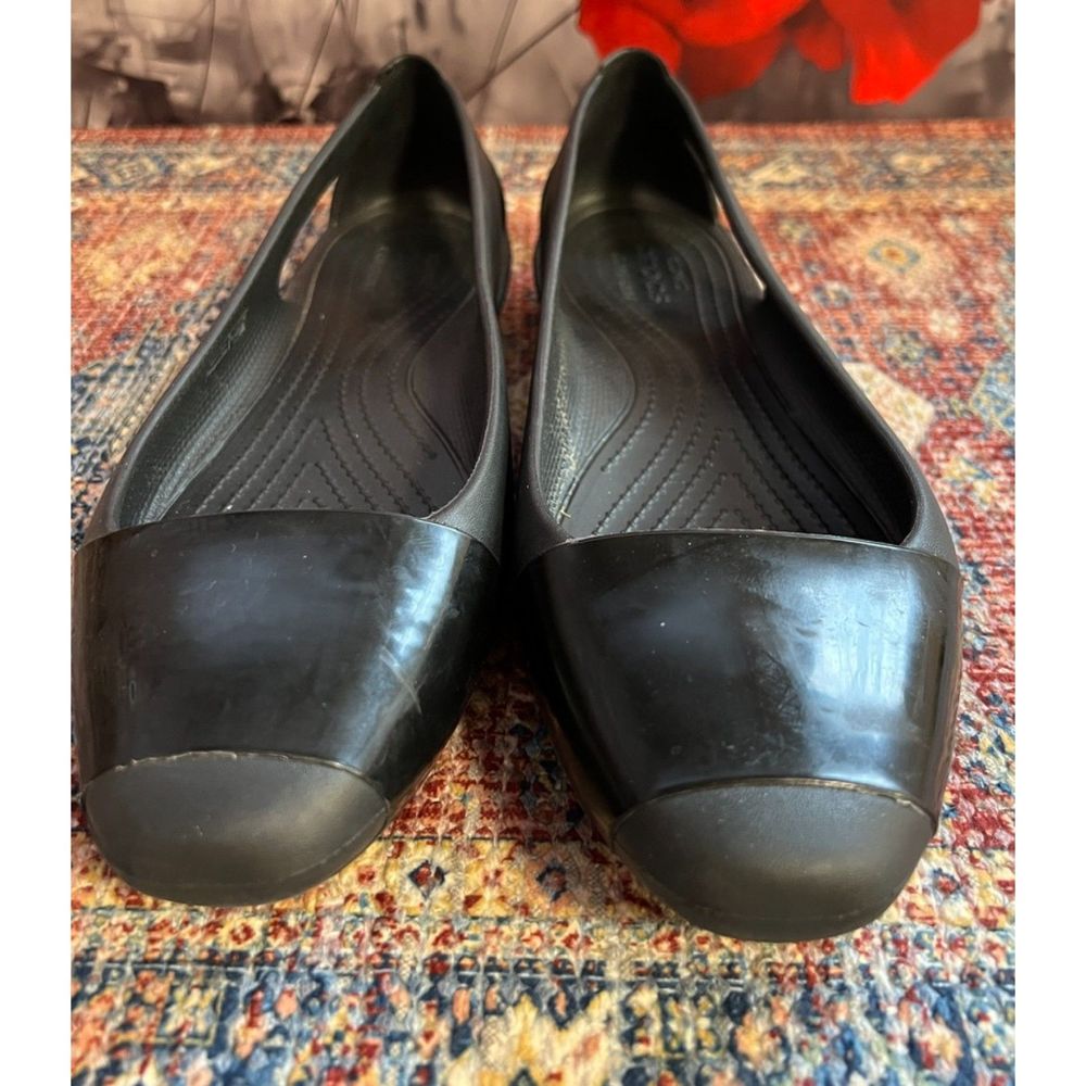 CROCS Women's Black Slip-On Ballet Flats